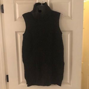 Dark grey turtle sleeveless sweater *NEW*